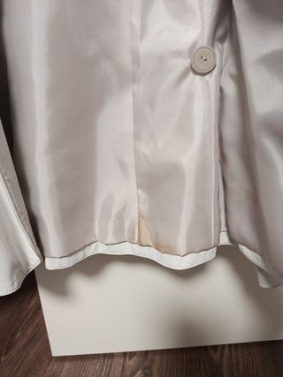 Chaqueta de piel blanca Talla M