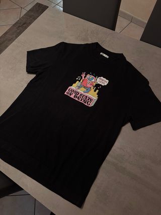 Maglietta Zara Nera con Stampa Grafica