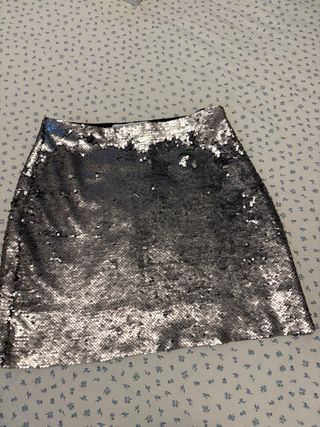 Falda Mango Lentejuelas Talla S
