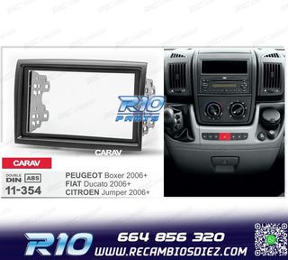 MARCO NEGRO RADIO 2-DIN PARA CITROEN JUMPER PEUGEOT BOXER FI