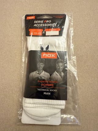 Calzini Padel NOX Serie Pro Uomo Bianchi 39/45