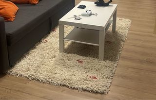 Alfombra Zara Home Beige/Rojo