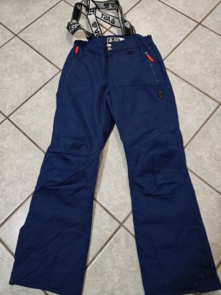 Pantalone sci ragazzo blu con bretelle 12 13 anni