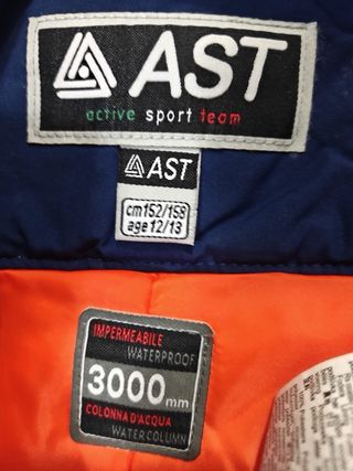 Pantalone sci ragazzo blu con bretelle 12 13 anni