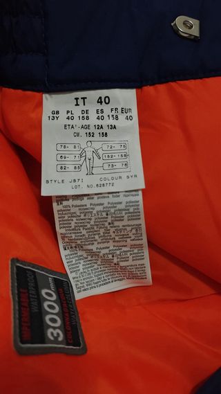 Pantalone sci ragazzo blu con bretelle 12 13 anni