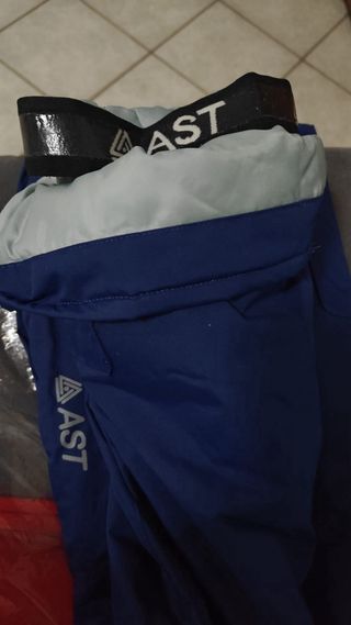 Pantalone sci ragazzo blu con bretelle 12 13 anni