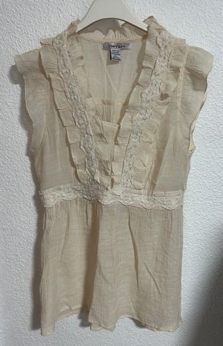 Blusa premamá Poetry beige talla S. Talla para M