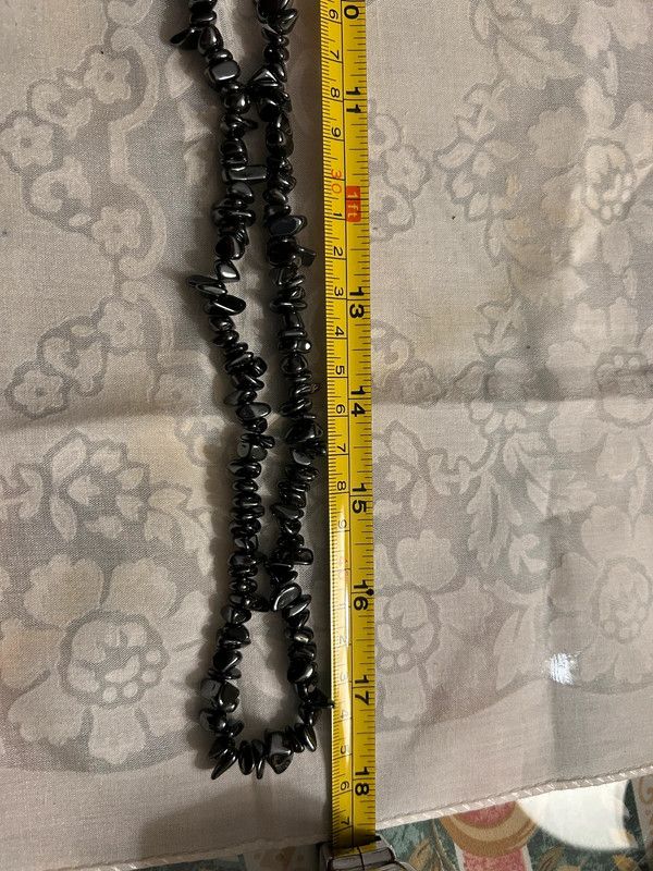 Collar Hematites Gris Oscuro Brillo Metálico