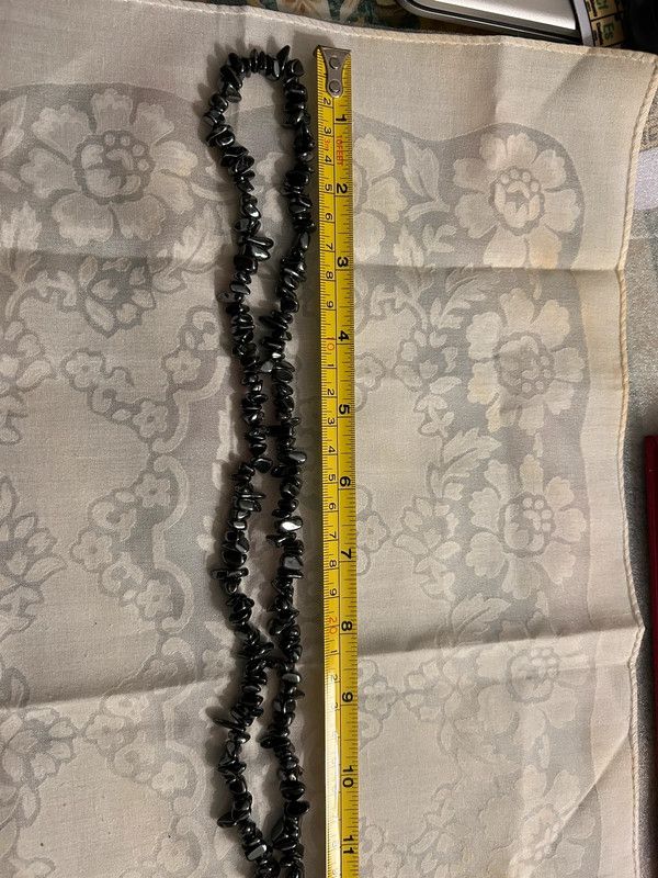 Collar Hematites Gris Oscuro Brillo Metálico