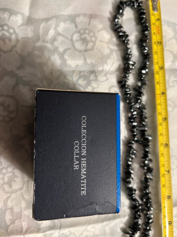 Collar Hematites Gris Oscuro Brillo Metálico