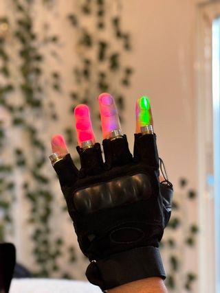 Guantes LED Negros con Luces.