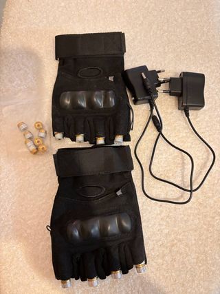 Guantes LED Negros con Luces.