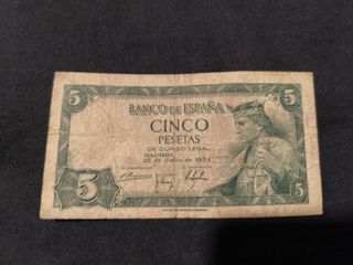 Billete 5 Pesetas Banco de España 1954