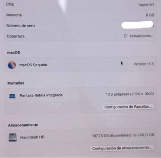 MacBook Air 256GB Gris Espacial