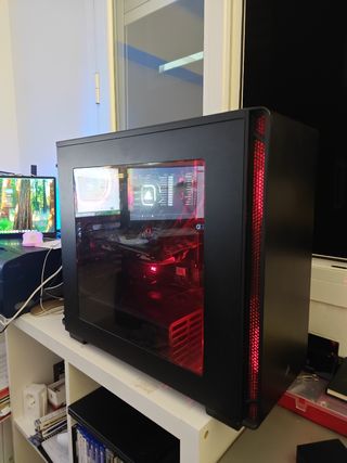 Ordenador PC Negro y Rojo