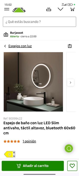 Espejo LED Slim 80cm