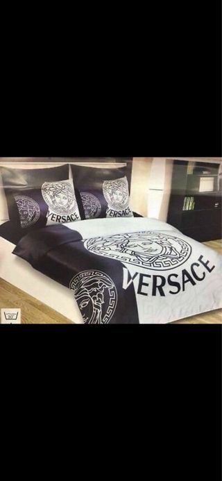 Juego de Cama Versace Negro y Blanco