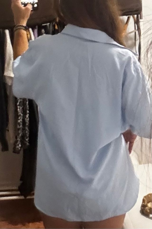 Camisa celeste M manga corta