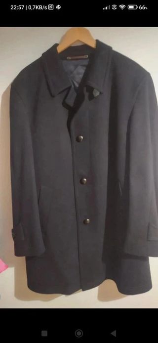 Abrigo Negro Hombre Talla 52 Sin Estrenar