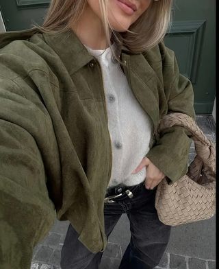 Chaqueta Bomber Tipo Ante
