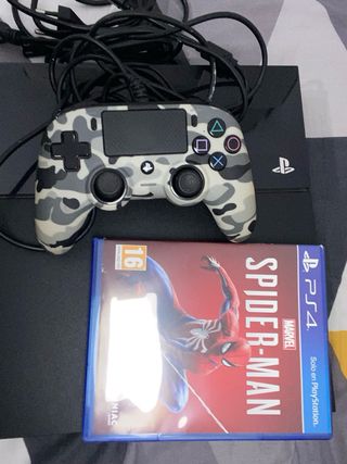 PS4 Spider-Man + Mando Camuflaje