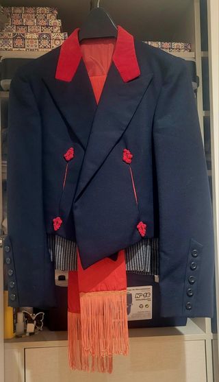 Traje de Gitano Niño Azul y Rojo