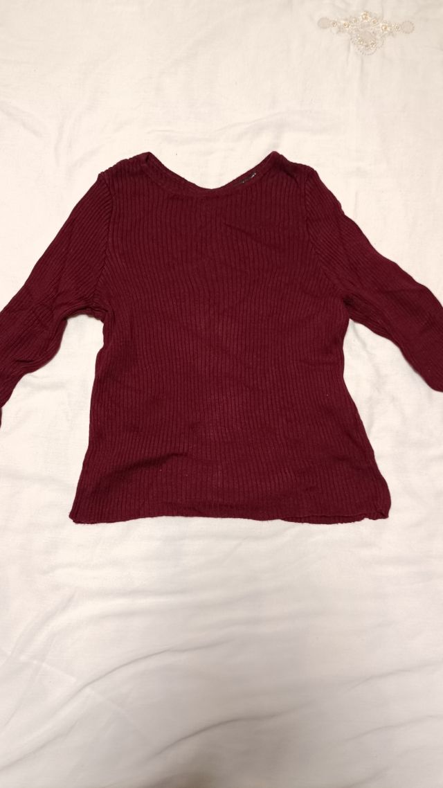 Jersey granate ajustado Stradivarius Talla S