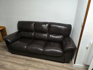 2 Sofás de piel marrones, 