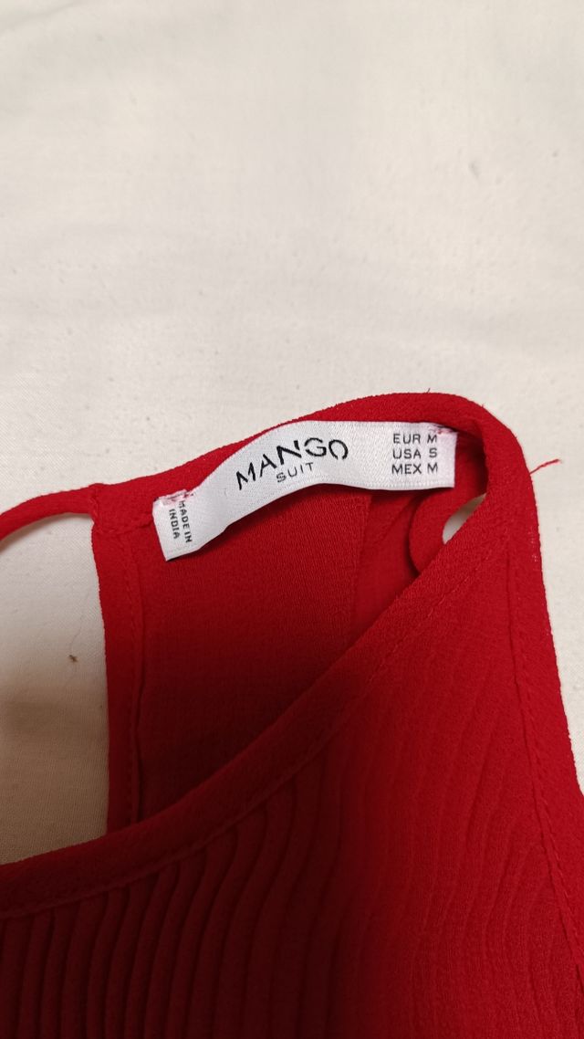 Blusa roja Mango Talla M