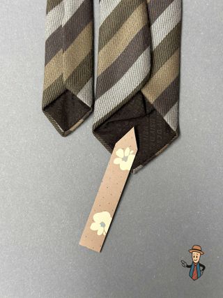 Corbata vintage Alpi marrón