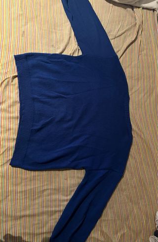 Jersey azul marino cuello pico de SHEIN