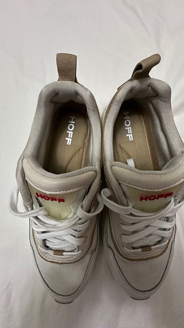 Zapatillas Hoff Mujer Beige y Blanco