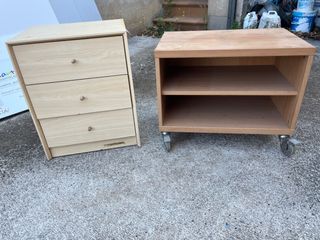 Cómoda y mueble auxiliar madera