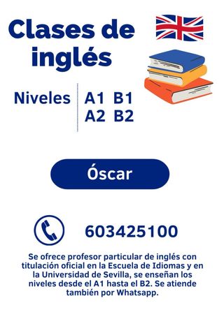 Clases de inglés Nivel A1, A2, B1 y B2