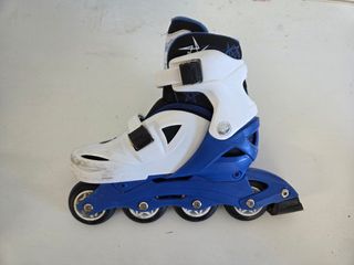 Pattini in linea bambino blu e bianchi
