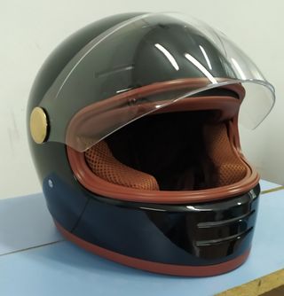Casco Integral Vintage Custom Negro