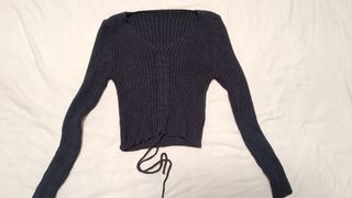Jersey negro canalé talla S