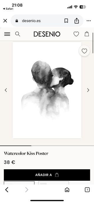 Poster ad acquerello Beso DESENIO