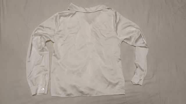 Camisa blanca satinada Talla S
