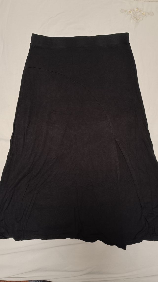 Falda larga negra Mango Talla L