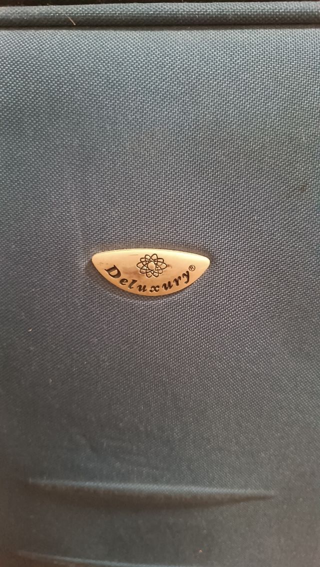 Maleta mediana extensible azul Deluxury