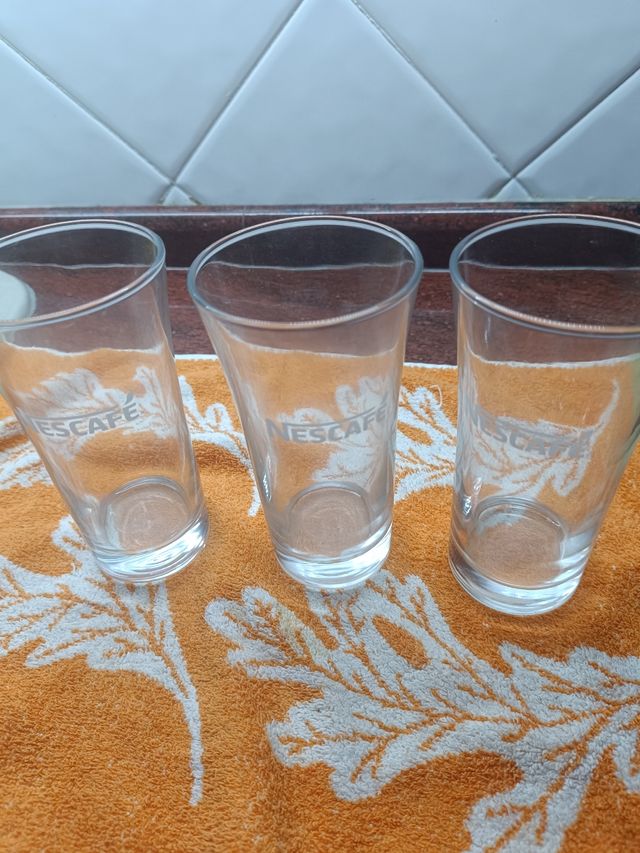 Set 3 Vasos Nescafé Cristal