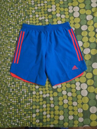 Pantalón corto Adidas azul y naranja