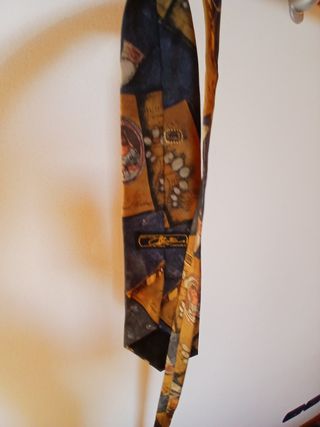 Cravatta Christian Fischbacher blu e marrone