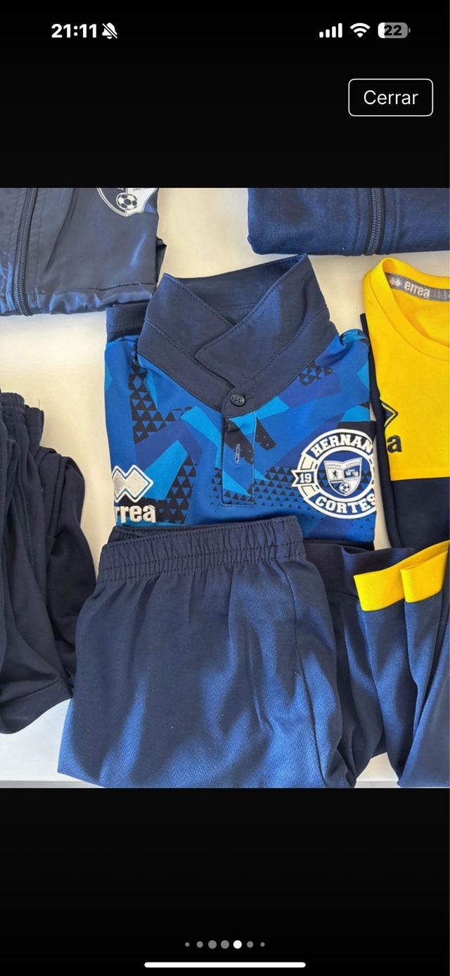 Lote Ropa Deportiva Niño Errea