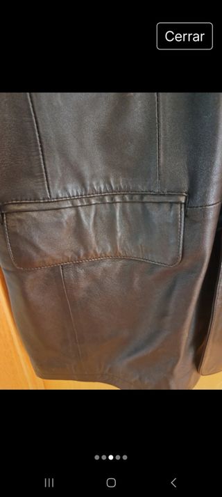 Levita de piel, hombre, Zara Talla L