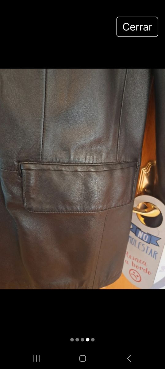 Levita de piel, hombre, Zara Talla L