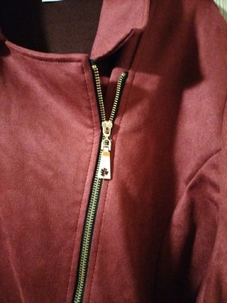 Giacca biker bordeaux taglia unica