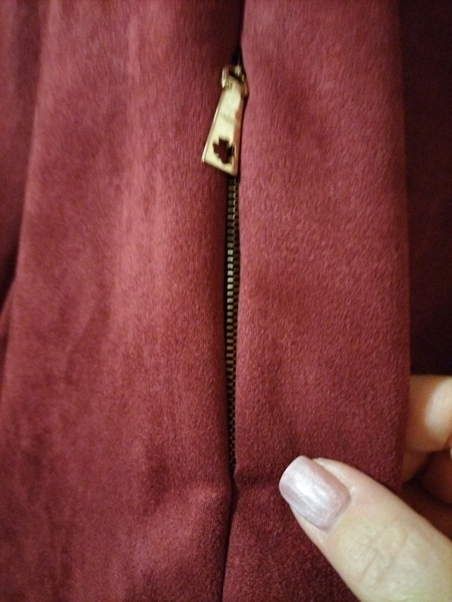 Giacca biker bordeaux taglia unica