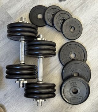 KIT MANCUERNAS PESAS DECATHLON (32kg)